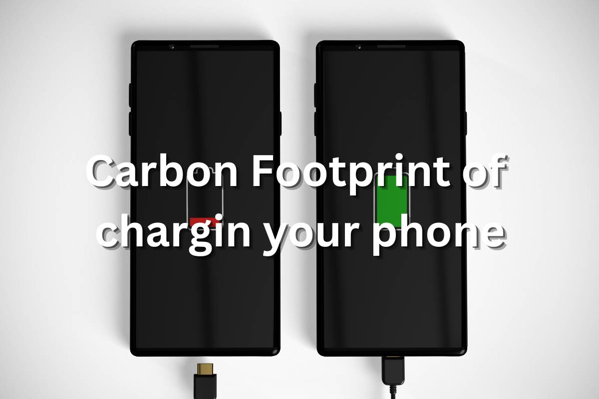 carbon footprint of charging phone